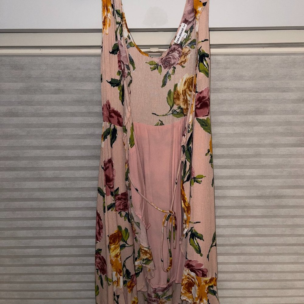 Pink Floral Beach Coverup